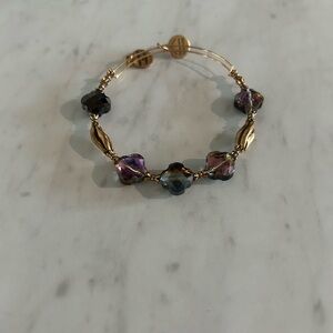Alex and Ani Purple and Black Bangle
